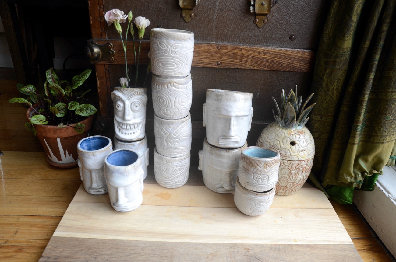 handmade tiki mugs