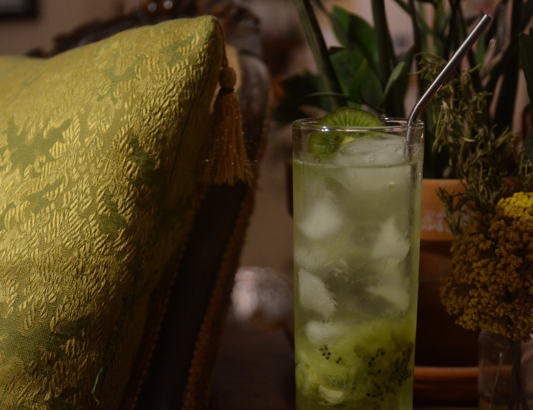 kiwi shrub drink mocktail