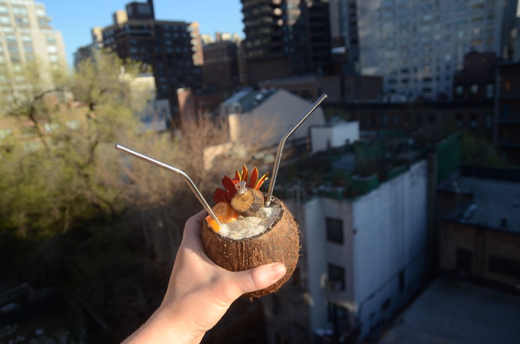 fresh pina colada coconut drink