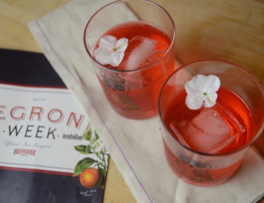 negroni for negroni week with aperol, campari, lillet, gin