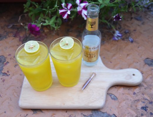 saffron gin and tonic