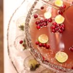 cranberry ginger punch in vintage bowl