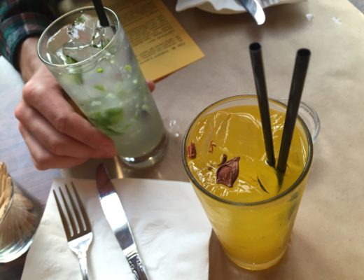 saffron gin and tonic with a bay cucumber gin and tonic